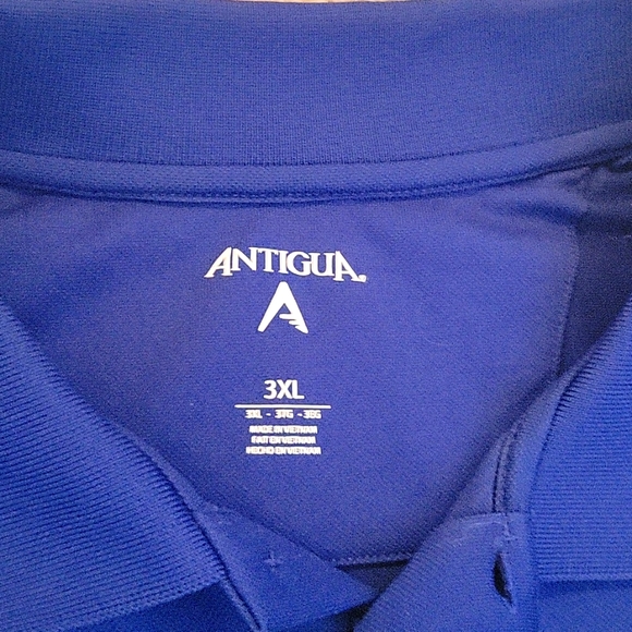 EUC Used Antigua 3XL XXXL Golden State Warriors GSW NBA Blue Short Sleeve Polo - Picture 2 of 2